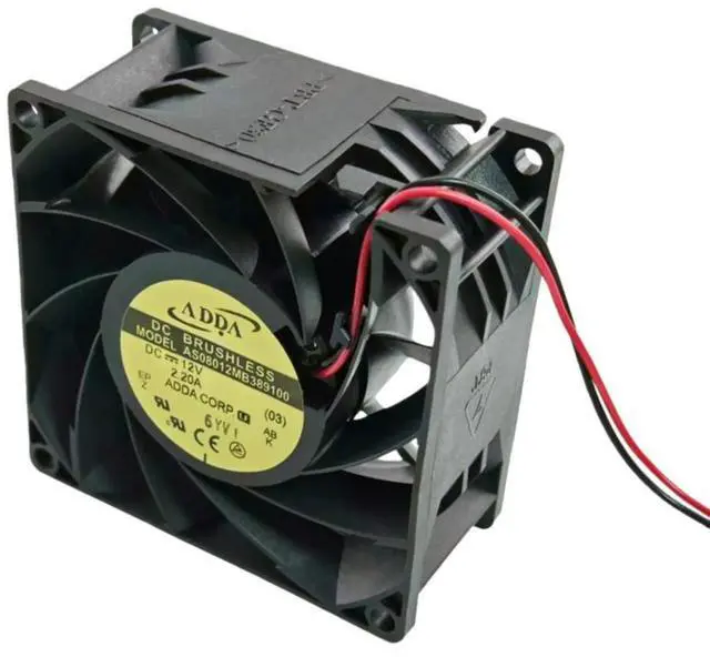 Main image of for ADDA AS08012MB389100 DC 12V 2.20A 8038 High-Speed Cooling Fan 80x80x38mm 14000RPM 112CFM Powerful Airflow Ball Bearing