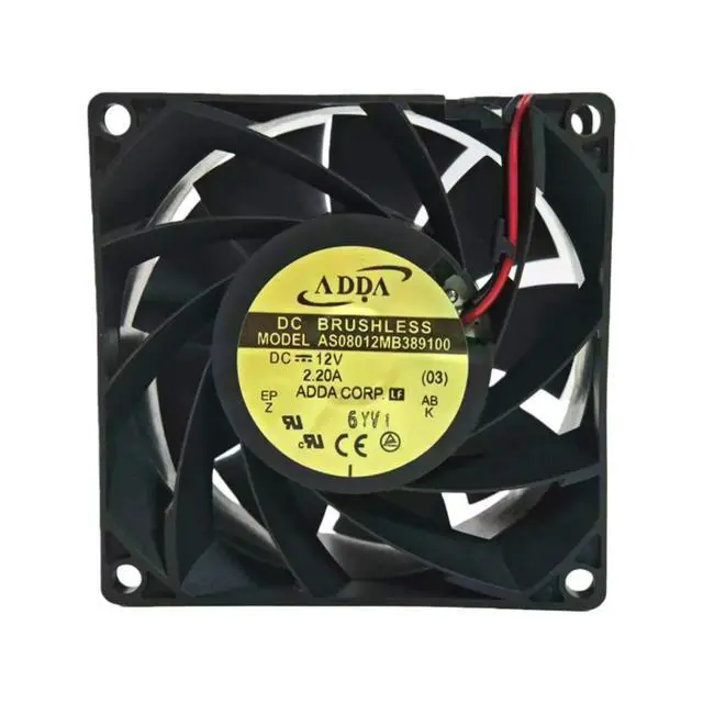 Alt view image 2 of 3 - for ADDA AS08012MB389100 DC 12V 2.20A 8038 High-Speed Cooling Fan 80x80x38mm 14000RPM 112CFM Powerful Airflow Ball Bearing
