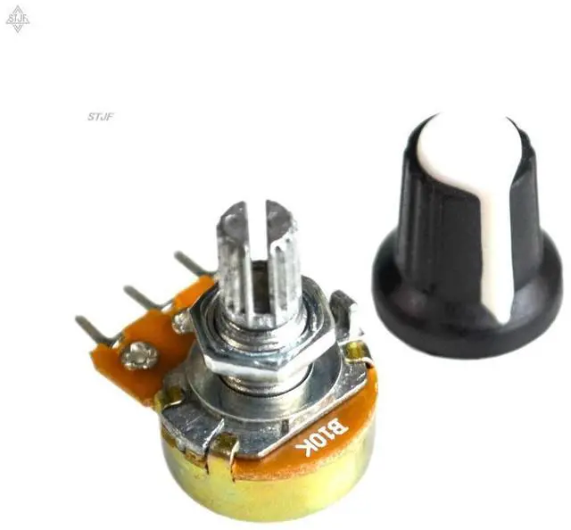 Main image of 5PCS/LOT 10K OHM 3 Terminal Linear Taper Rotary Volume B Type Potentiometer Pot