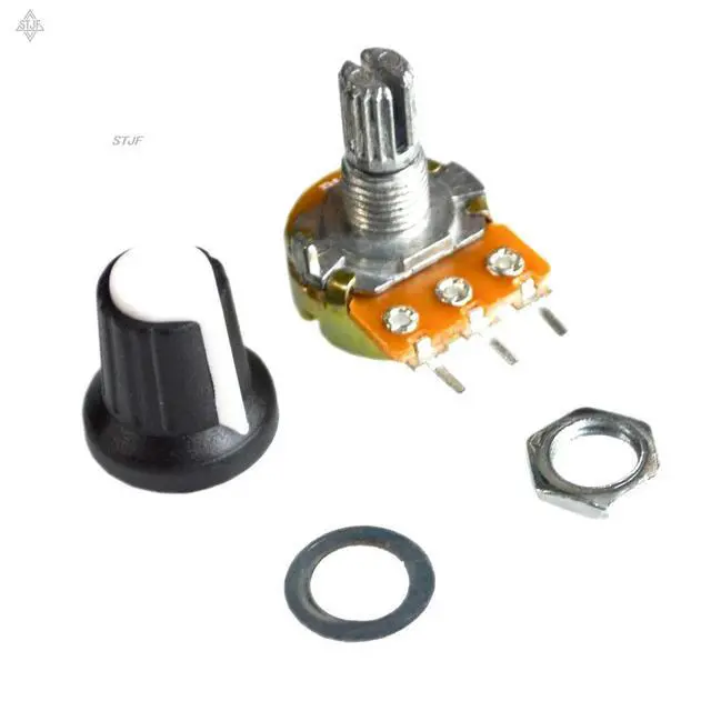 Alt view image 2 of 3 - 5PCS/LOT 10K OHM 3 Terminal Linear Taper Rotary Volume B Type Potentiometer Pot