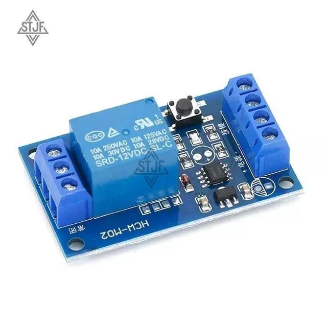 Alt view image 3 of 3 - SJTF 1PCS Single Key Bistable Relay Module 12V Car Modification Switch One-Key Start-Stop Self-Locking