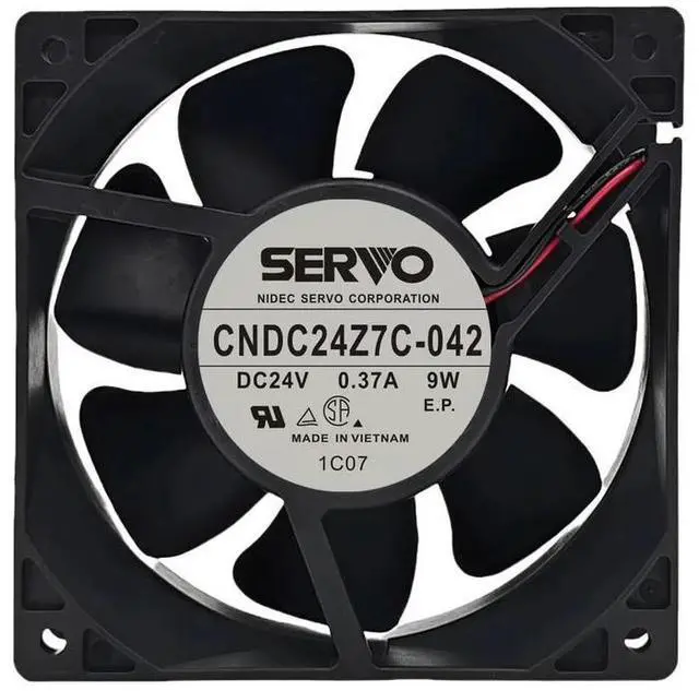 Alt view image 2 of 3 - for SERVO CNDC24Z7C-04 24V 0.37A Cooling Fan 120x120x38mm Industrial Blower for Inverters CNC Machines 2882 RPM High Airflow