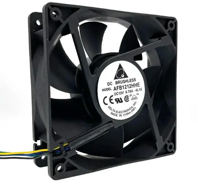Main image of AFB1212HHE ,120mm Dual Ball Bearing 12cm Cooling Fan, 12038 120X120X38mm 4-wire PWM 12V 4-Pin 4P