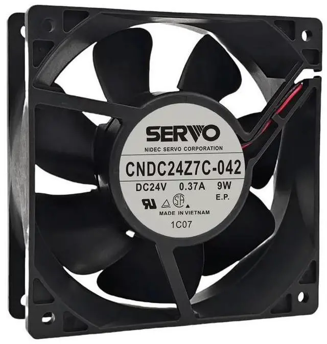 Alt view image 3 of 3 - for SERVO CNDC24Z7C-04 24V 0.37A Cooling Fan 120x120x38mm Industrial Blower for Inverters CNC Machines 2882 RPM High Airflow
