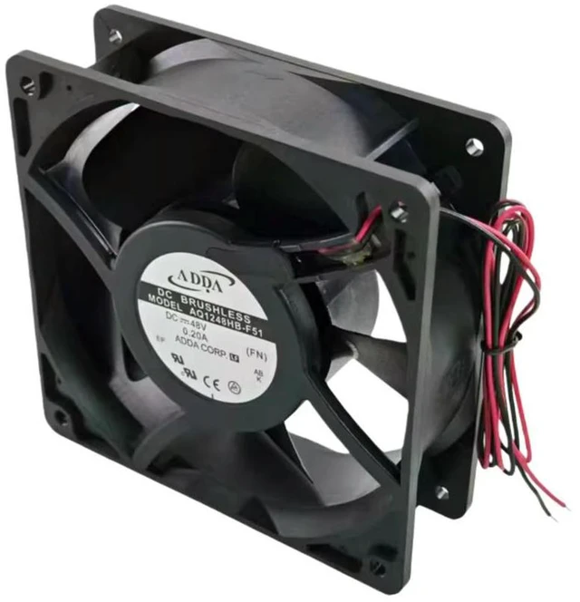 Main image of For ADDA AQ1248HB-F51 48V 0.18A 120x120x38mm IP55 Waterproof Cooling Fan 8.64W 2800RPM 105CFM Ball Bearing Industrial Cabinet