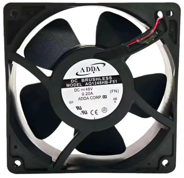 Alt view image 3 of 3 - For ADDA AQ1248HB-F51 48V 0.18A 120x120x38mm IP55 Waterproof Cooling Fan 8.64W 2800RPM 105CFM Ball Bearing Industrial Cabinet