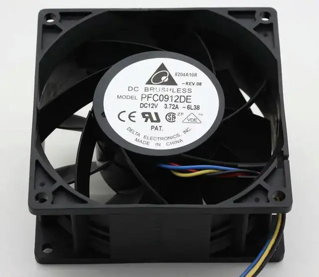 Alt view image 3 of 3 - for delta PFC0912DE 9038 12V 4.32A 9CM modified waterproof fan for for delta 90*90*38mm