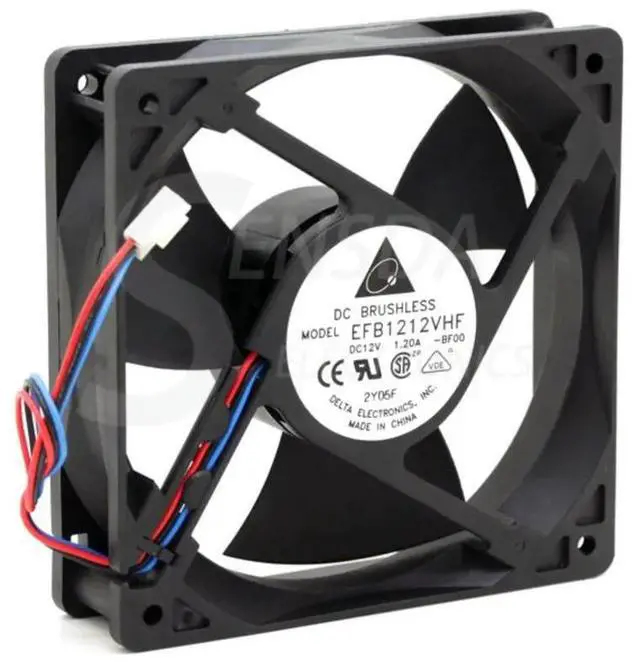 Main image of Delta Electronics EFB1212VHF-BF00 120mm Server Cooling Fan, DC 12V 1.20A, 3-Wire Axial Fan for High-Airflow