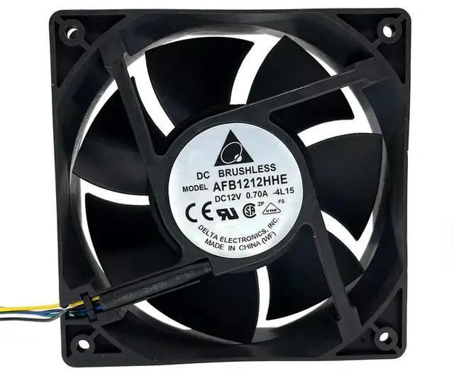 Alt view image 2 of 3 - AFB1212HHE ,120mm Dual Ball Bearing 12cm Cooling Fan, 12038 120X120X38mm 4-wire PWM 12V 4-Pin 4P