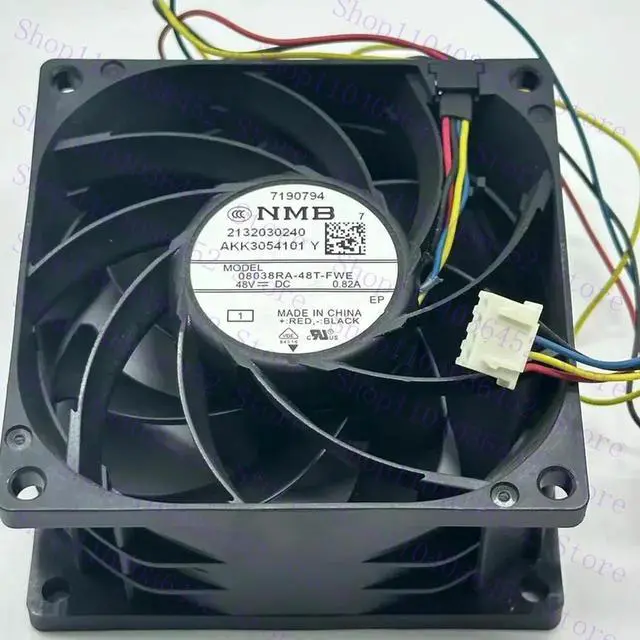 Main image of for 08038RA-48T-FWE DC 48V 0.82A 80x80x38mm 4-Wire Server Cooling Fan