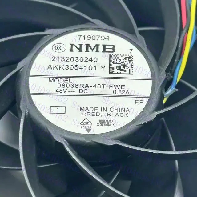 Alt view image 3 of 3 - for 08038RA-48T-FWE DC 48V 0.82A 80x80x38mm 4-Wire Server Cooling Fan