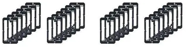 Main image of 24 Pcs Single Gang (1-Gang) Low Voltage Wallplate Mounting Bracket - Black