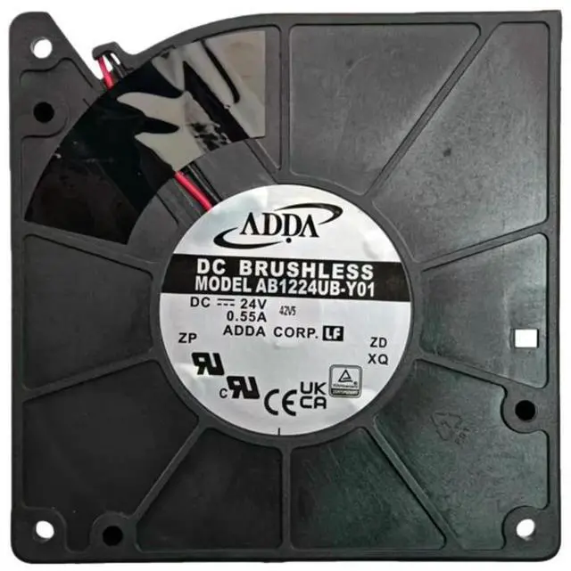 Main image of for ADDA AB1224UB-Y01 120x120x32mm DC24V Centrifugal Blower 33.6CFM High Static Pressure Radial Cooling Fan 0.55A