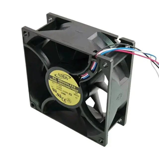 Alt view image 3 of 3 - for ADDA AD0924HB-F9BGP 92x92x38mm DC24V Ball Bearing Cooling Fan High Air Flow IP68 Waterproof Dustproof for Industrial