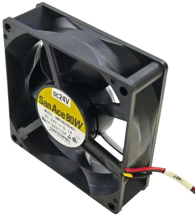 Main image of for Sanyo 9WP0824S401 80x80x25mm DC24V IP68 Waterproof Cooling Fan, 3400RPM 42.4CFM, 34dBA for Outdoor, Industrial Equipment