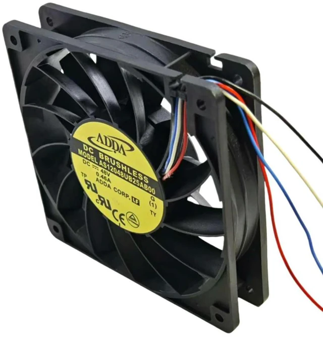 Alt view image 3 of 3 - for ADDA AS12048UB25AB00 12025 120mm DC 48V 12025 Cabinet Cooling Fan