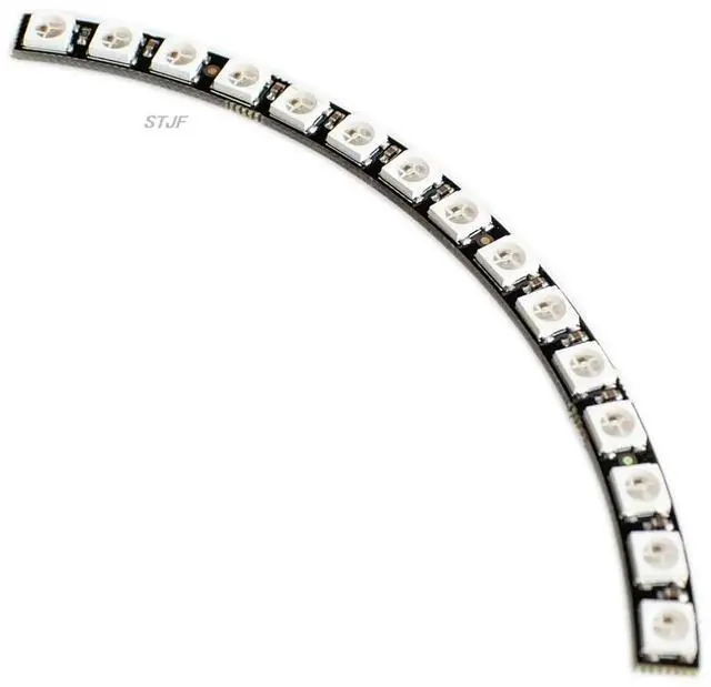 Alt view image 2 of 3 - Ring Wall Clock 15 X Ultra Bright WS2812 5050 RGB LED Lamp Panel with Integrated Drivers(buy 4pcs can be a 60 Ultra Bright)