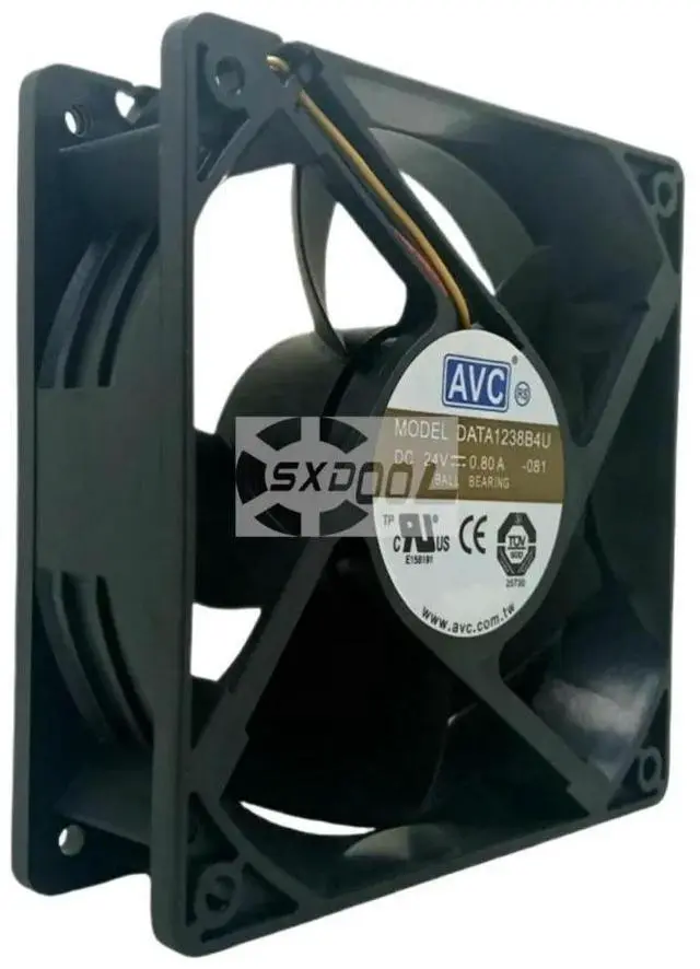 Alt view image 2 of 3 - for AVC DATA1238B4U 120mm 24V Cooling Fan, Dual Ball Bearings, 120x120x38mm CT Converter & Radiator