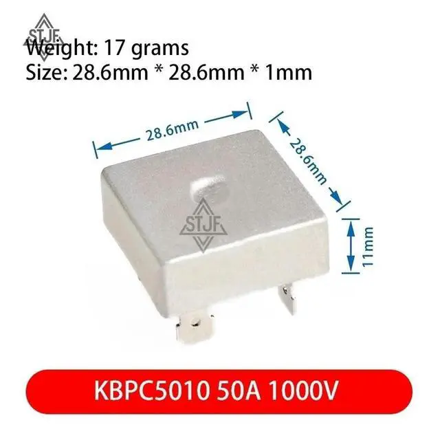 Alt view image 2 of 3 - 2PCS KBPC5010 50A 1000V Diode Bridge Rectifier kbpc5010