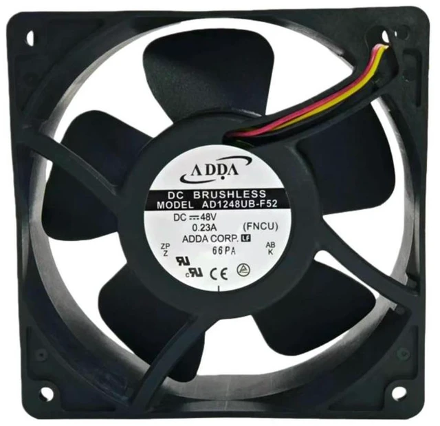 Main image of for ADDA AD1248UB-F52 48V 0.23A 12038 Dual Ball Bearing Cooling Fan 120CFM 3200RPM Industrial DC Fan for Inverter
