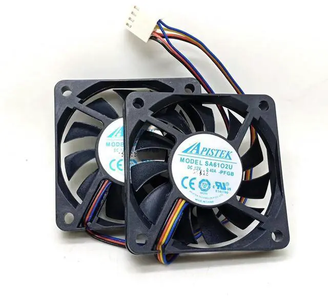 Main image of 2pcs/pair For APIST6cm 6010 SA6102U Ultra-thin Display Card PWM Temperature Controlled Heat Dissipation cooling Fan