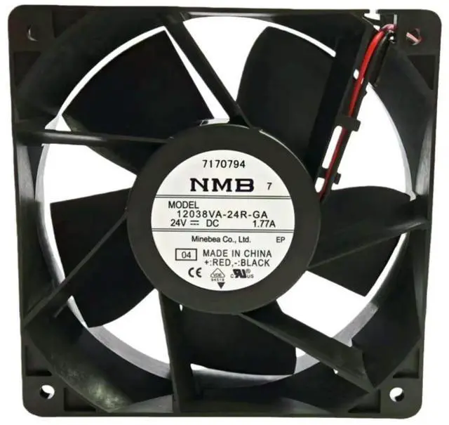 Alt view image 2 of 3 - for 12038VA-24R-GA 120x120x38mm DC24V Cooling Fan High Speed Powerful 244CFM Waterproof for VFD Servo Drive
