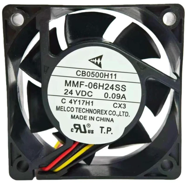 Alt view image 2 of 3 - MMF-06H24SS CX3 60x60x25mm DC24V Cooling Fan 3-Wire Tachometer for Inverter VFD Industrial Fan 6025