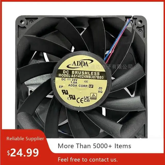 Main image of 140mm X 38mm Industrial Fan for ADDA AS14024MB387BB0 ADDA DC 24V 1A 4-wire PWM 14038 cooling fan