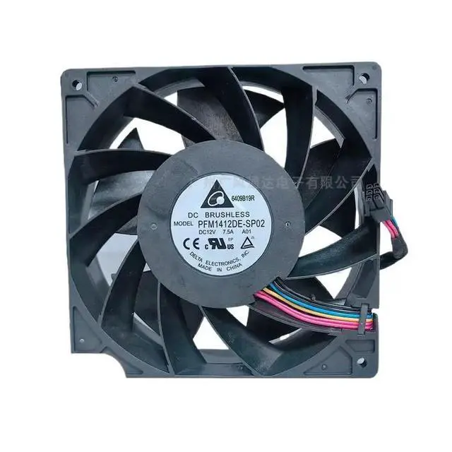 Alt view image 2 of 3 - 1PCS PFM1412DE For Delta 140mm X 38mm DC 12V 5.04A Ultra High Airflow Fan 5500RPM 328CFM Powerful Exhaust Fan