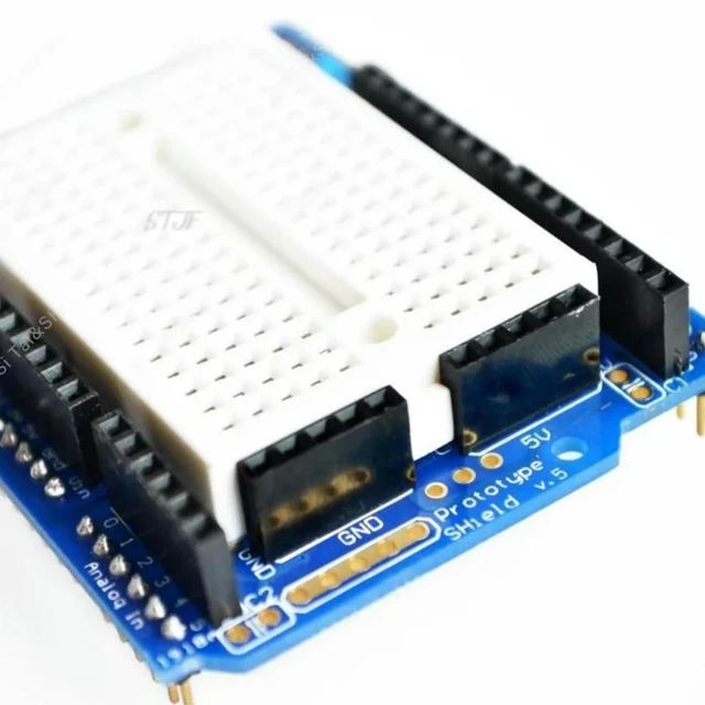 Alt view image 3 of 6 - For UNO Proto Shield prototype expansion board with SYB-170 mini breadboard based ProtoShield