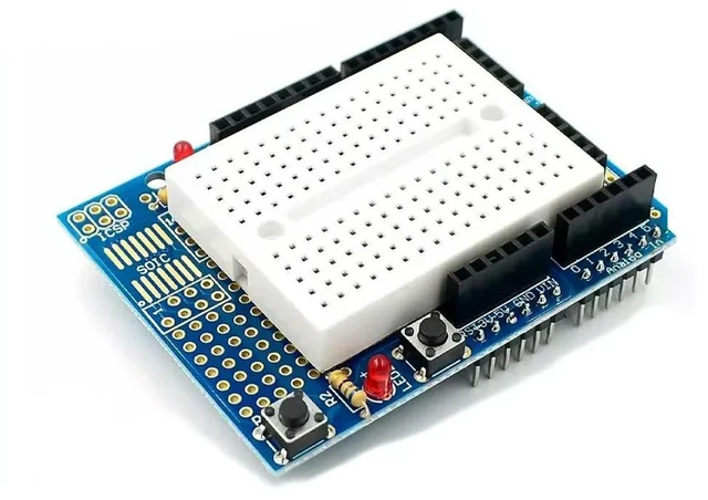 Main image of For UNO Proto Shield prototype expansion board with SYB-170 mini breadboard based ProtoShield
