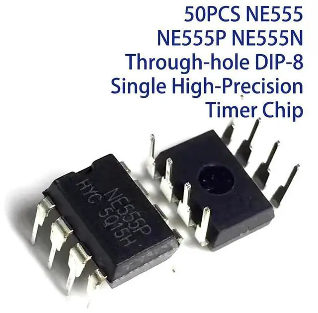 Main image of 50PCS NE555 NE555P NE555N Through-hole DIP-8 Single High-Precision Timer Chip