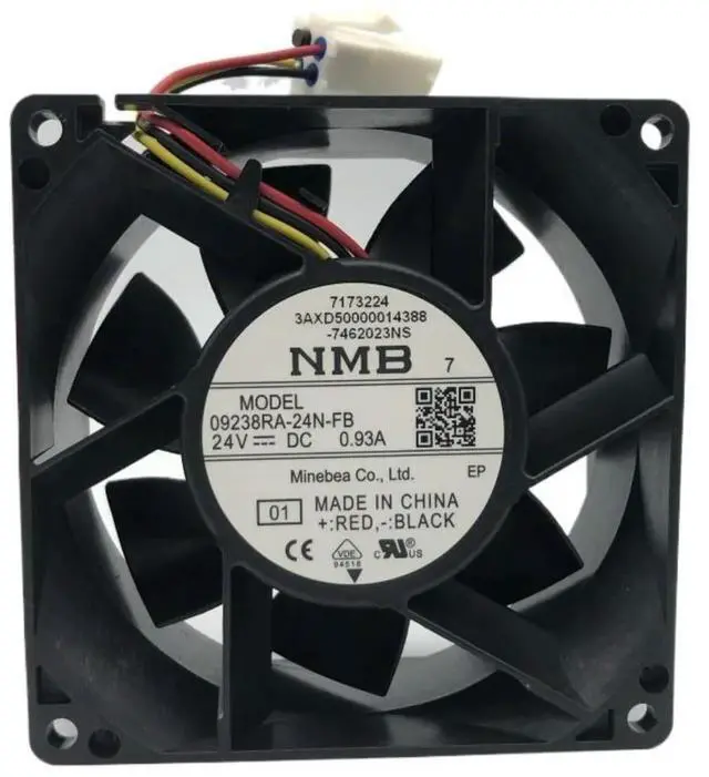 Main image of 09238RA-24N-FB for -MAT DC 24V 0.93A 92x92x38mm 3-Wire Server Axial Powerful High Speed Cooling Fan