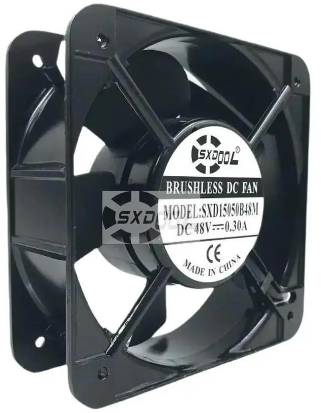 Main image of SXD15050B48M 150mm DC 48V High Speed Fan 5000RPM, 338.8CFM, Professional Grade Industrial & Server Cooler (150x150x50mm)