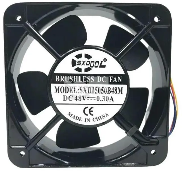 Alt view image 2 of 3 - SXD15050B48M 150mm DC 48V High Speed Fan 5000RPM, 338.8CFM, Professional Grade Industrial & Server Cooler (150x150x50mm)