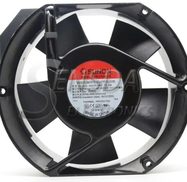 Alt view image 3 of 3 - For fan A2175-HBT TC.GN 17CM 170*150*51MM 1751 220V capacitor axial industiral cooling fan