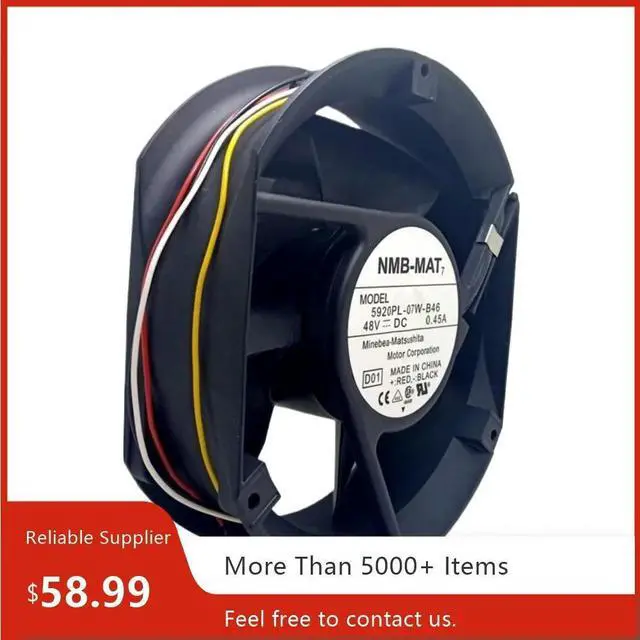 Alt view image 2 of 3 - 48V 17cm Axial Cooling Fan for 5920PL-07W-B46 Inverter & Industrial Equipment, High Airflow, l Frame