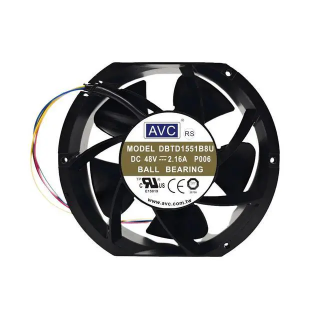 Alt view image 2 of 3 - For AVC DBTD1551B8U 172x150x51mm DC 48V 2.16A Industrial Cooling Fan 5000RPM High Airflow 382CFM Dual Ball Bearing Cabinet Fan