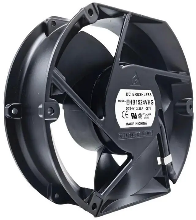 Alt view image 3 of 3 - Delta EHB1524VHG-CE75 172x172x51mm High-Speed Blower - 24V 0.9A 4000RPM 302CFM for Inverter/Cooling 23W, 60dB