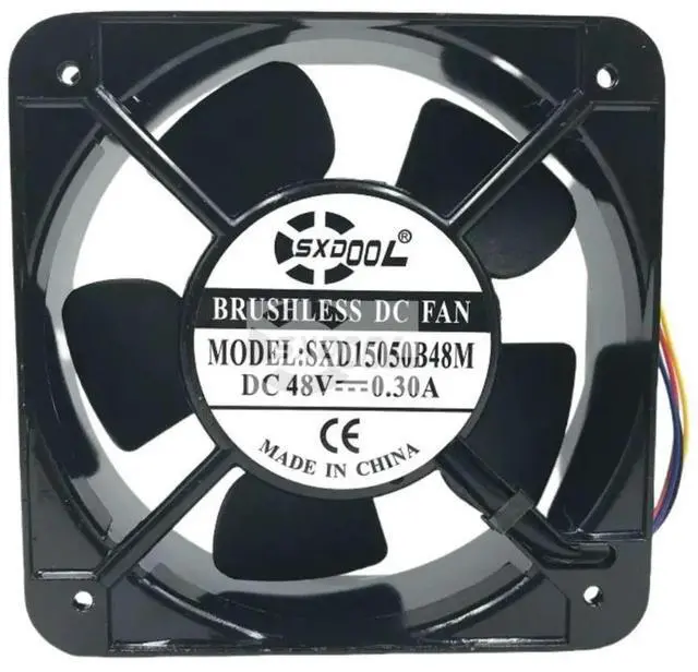 Main image of SXD15050B48M 48V 15cm Cooling Fan, 5000RPM 338CFM, High Speed 150x150x50mm for Server, Inverter, Cabinet