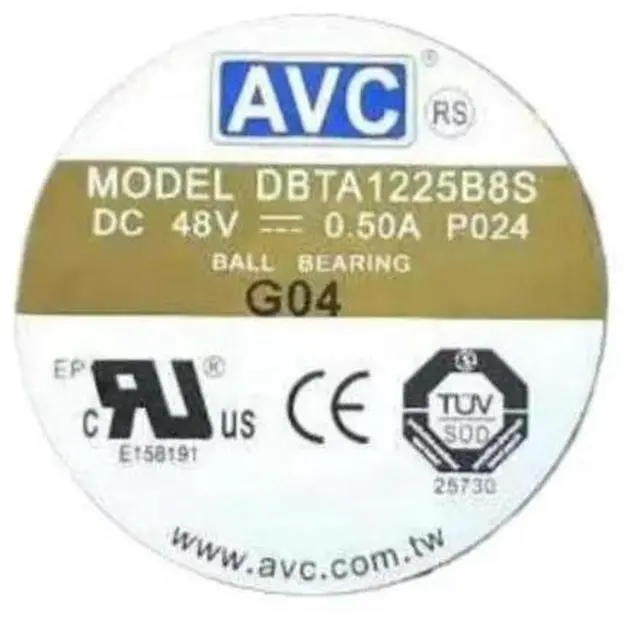 Main image of 10pcs For AVC DBTA1225B8S 12cm DC 48V 0.50A 24W 12025 120*120*25MM High Winds Axial Flow Cooling Fan
