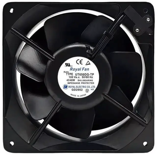 Main image of ROYAL FAN UT650DG-TP 160x160x55mm Industrial Cooling Fan - 100V 31W 2800RPM High-Temperature Resistant