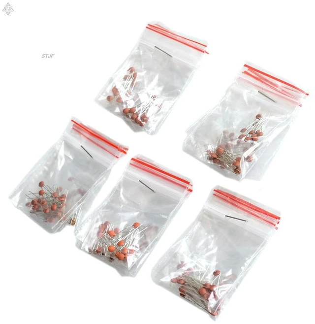 Main image of 25 Various Ceramic Capacitor Set Capacitor Assortment Kit for Diy 1pf - 104pf 25 x 10pcs