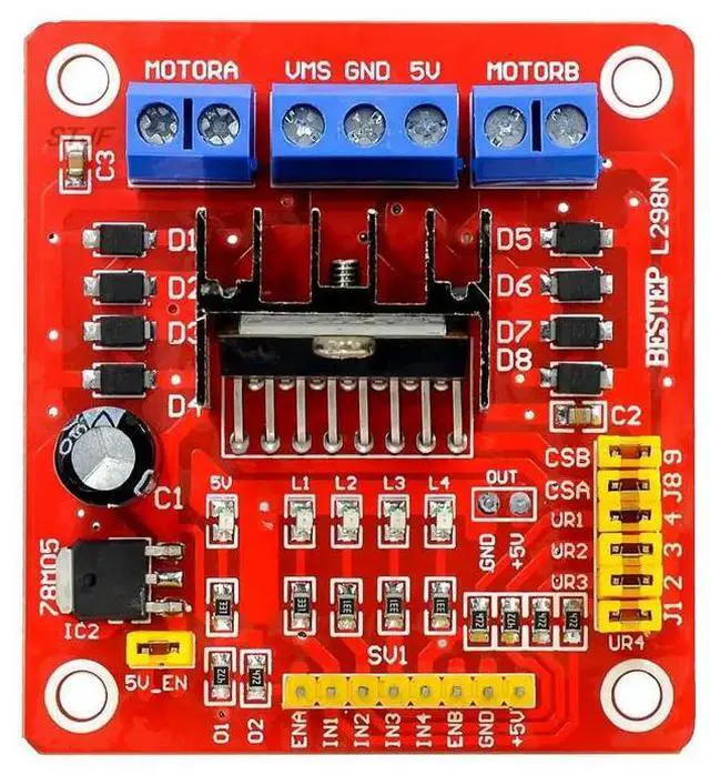 Alt view image 3 of 3 - L298N Dual Bridge DC stepper Controller Control Motor Driver module Board for