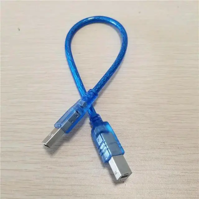 Alt view image 5 of 6 - 10pcs/lot 30cm USB 2.0 Type A Male to B ( AM BM ) Adapter Converter Short Data Cable Cord for Printer Blue