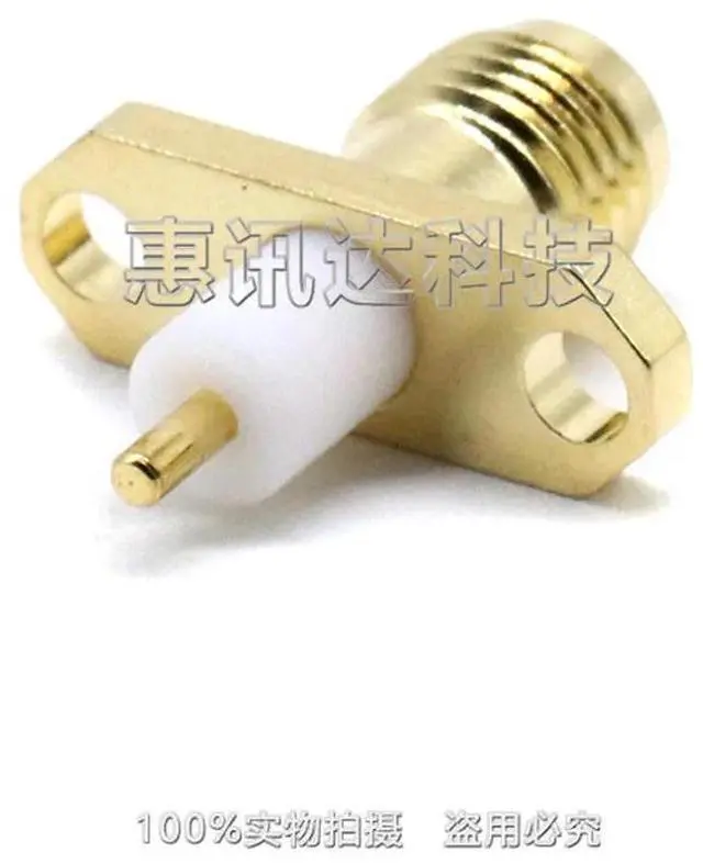 Alt view image 2 of 6 - SMA-KFD5 diamond SMA with two-hole flange fixed connector, insulator length 5MM conductor length 3MM