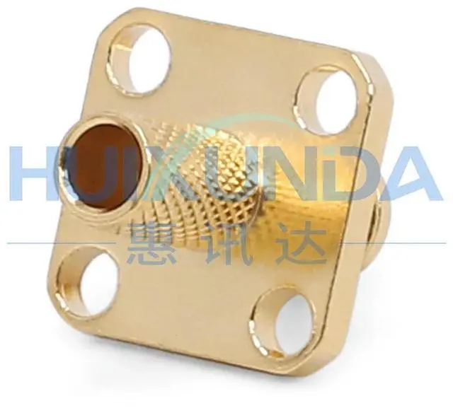 Alt view image 2 of 6 - RPSMA-C-KF-3 SMA female male thread internal pin four-hole flange crimp 50-3/RG58 cable