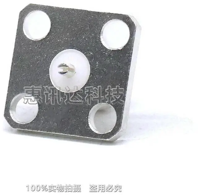Alt view image 2 of 3 - SMA-KF-5 SMA female head with four-hole flange one-character needle welded panel clip wire SMA female seat 50KFD