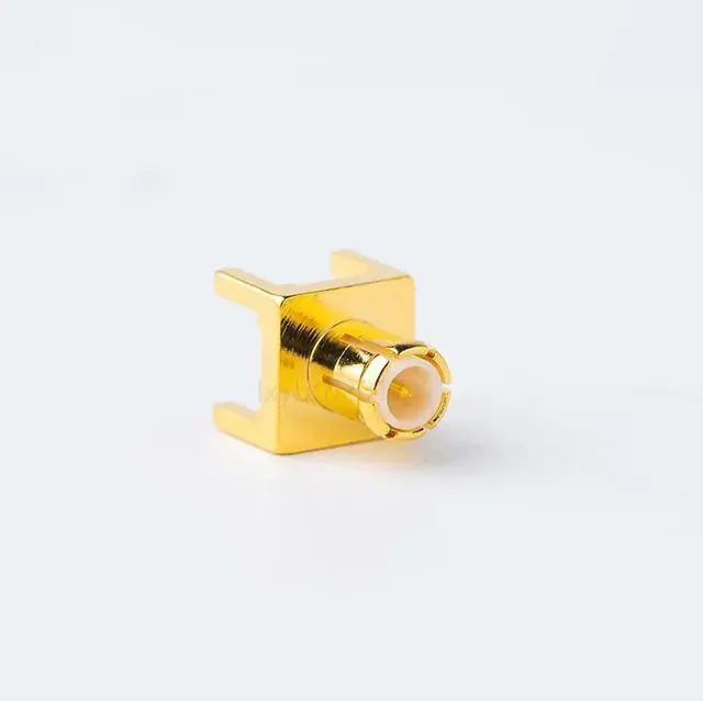 Alt view image 2 of 6 - MCX-JHD RF coaxial connector MCX-JE male plug-in panel fixed socket foot length 2.7mm