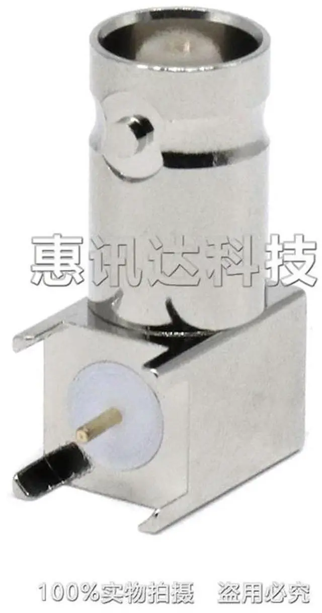 Alt view image 2 of 6 - BNC-KWE four-corner socket PCB panel fixed socket 50 ohms Q9-KWHD Q9 curved seat